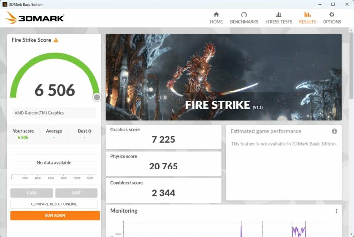 Maxtang MTN-FP750 3DMark Fire Strike