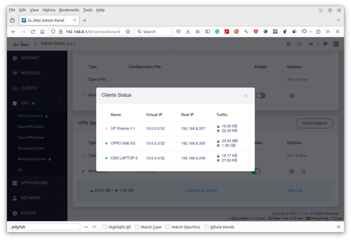 Multiple VPN Client Flint 2 WiFi 6 router