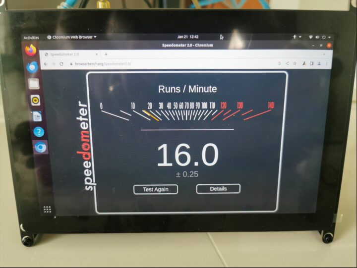 ODROID-M1S speedometer 2.0 chromium benchmark