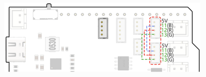 SunFounder GalaxyRVR Shield RGB Strip Port