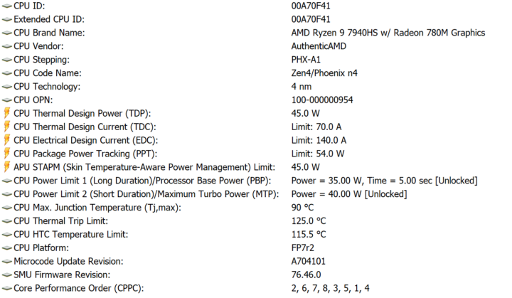 AM08 Pro Windows 11 power limits in balanced mode