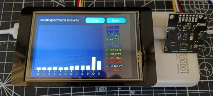 Displaying reflectance values on the 3.5-inch screen