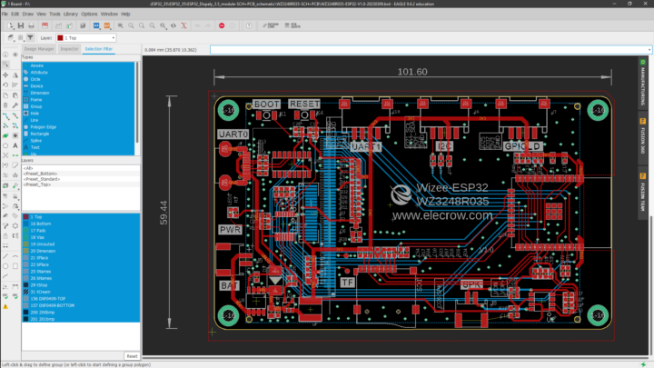 PCB of the 3.5-inch screen