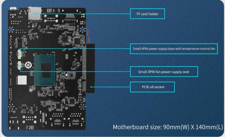 ALder Lake-N motherboard with PCIe x8 slot
