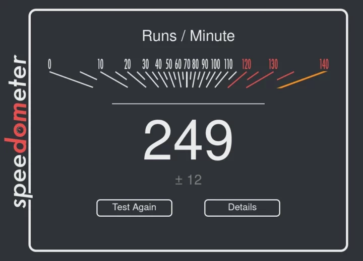 AMD Ryzen 9 7940HS Speedometer 2.0 Firefox