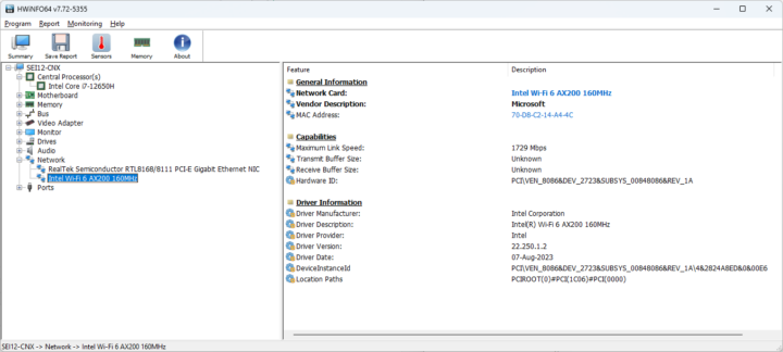 Beelink SEi12 i7-12650H WiFi6 Intel AX200