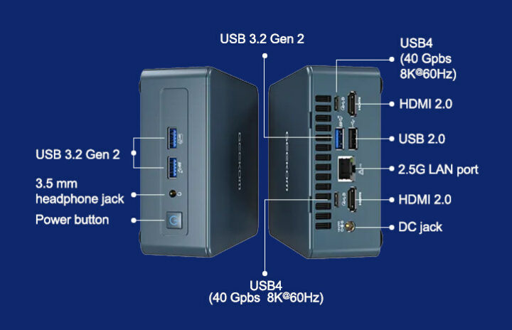 Intel Core i5-12450H mini PC USB4 2.5GbE