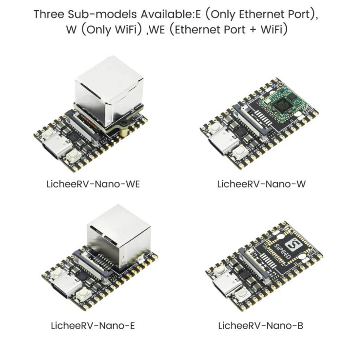 LicheeRV Nano WiFi 6 Ethernet models