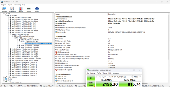 Phison PS5013 PCIe 3.0 x4 NVMe Controller