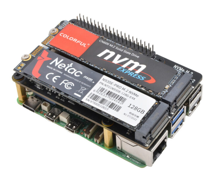 Raspberry Pi 5 Dual NVMe SSDs