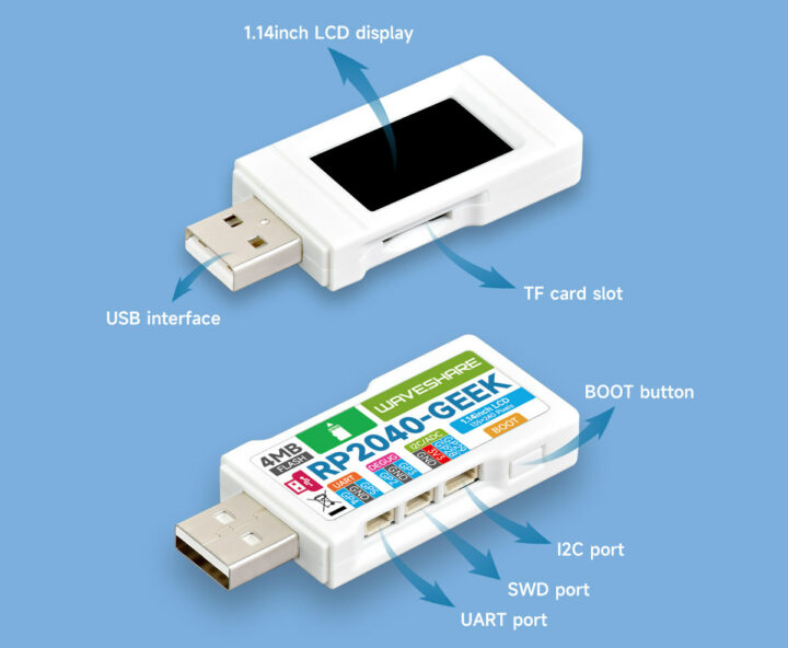 Raspberry Pi RP2040 USB dongle development board
