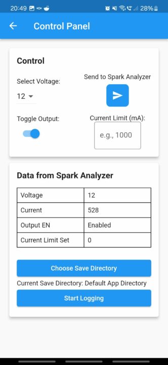 spark analyzer mobile app 