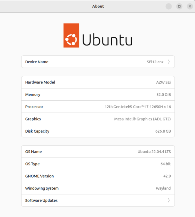 Beelink SEi12 i7-12650H Ubuntu 22.04