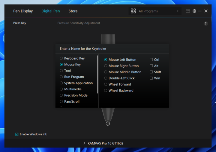 Huion Tablet Digital Pen Configuration