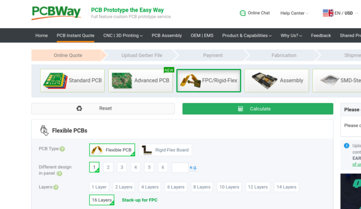 PCBWay Flexible PCB 16 layers