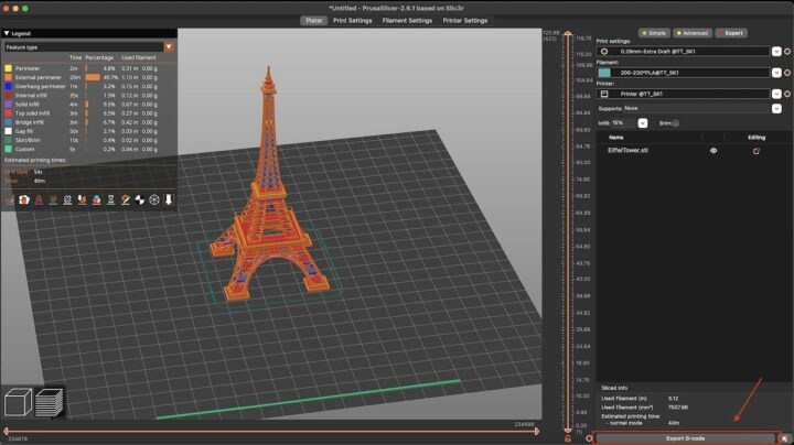 PrusaSlicer Export G Code