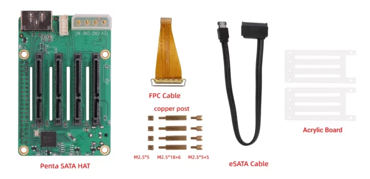 Radxa Penta SATA HAT for Raspberry Pi 5