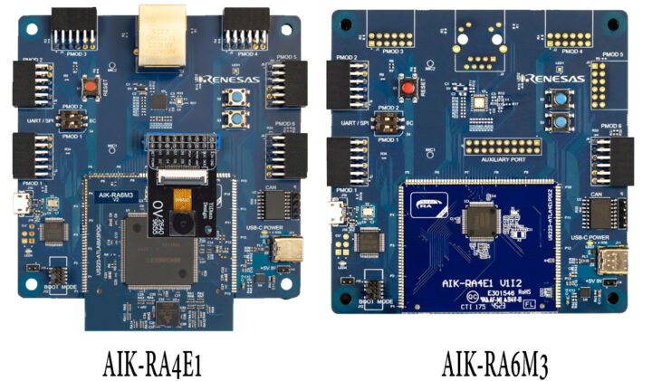 Renesas AIK RA4E1 and AIK RA6M3 reference