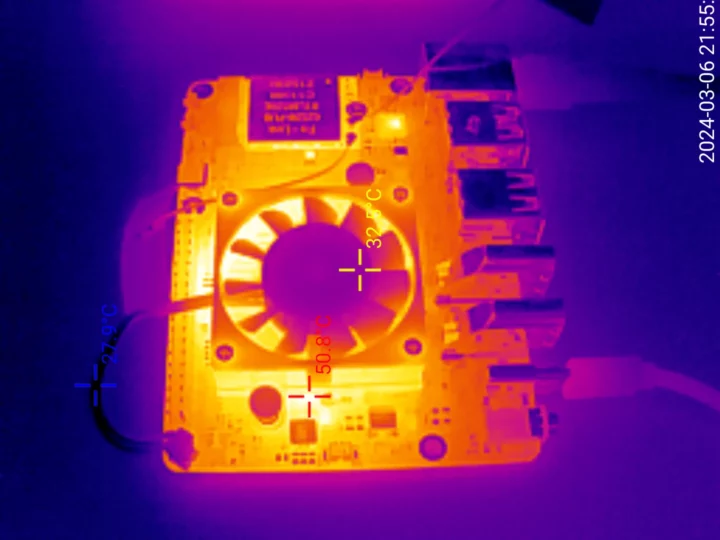 Rockchip RK3588 SBC thermal imager stress test