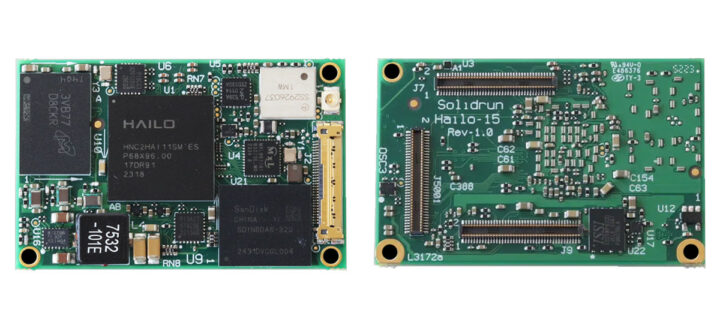 SolidRun has launched a SOM featuring the Hailo-15 AI Vision Processor, with up to 20 TOPS for edge AI and on-device machine learning tasks.