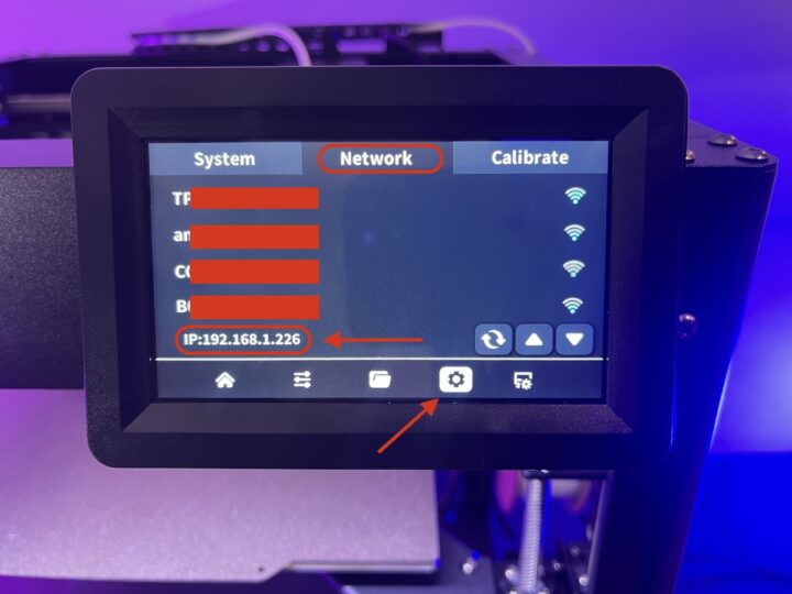 Two Trees SK1 3D Printer Setting Network