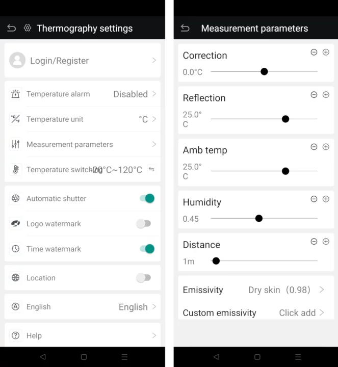 Xtherm Settings