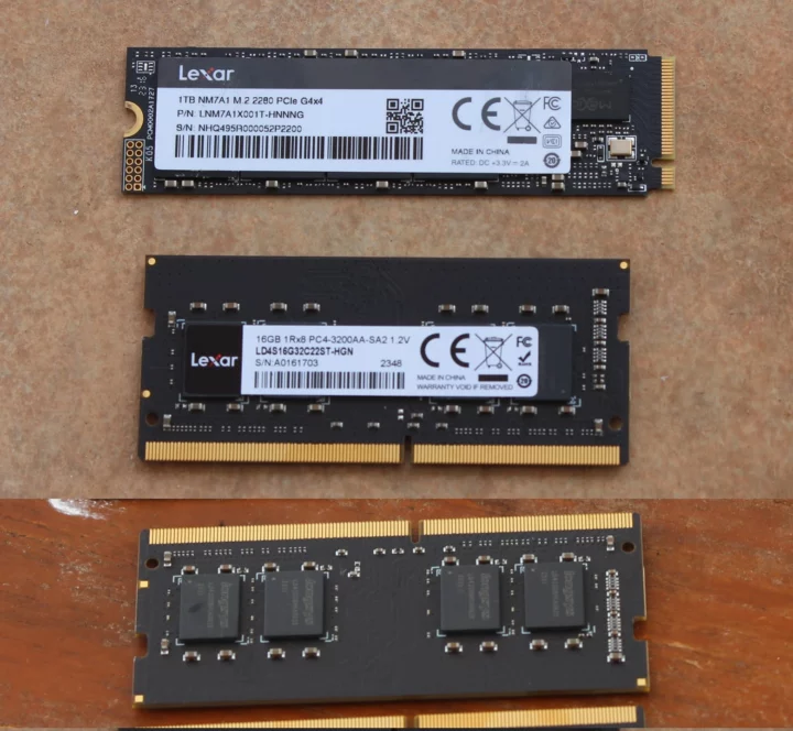 Lexar NM7A1 M.2 NVMe SSD Lexar 16GB-DDR4 3200