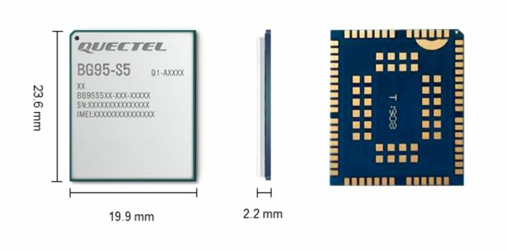 Quectel BG95 S5 Module Dimensions