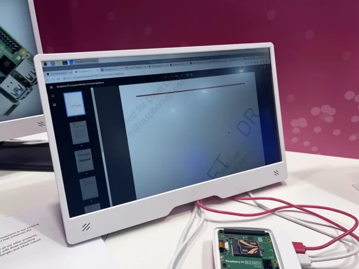Raspberry Pi 15.6-inch monitor at Embedded World 2024