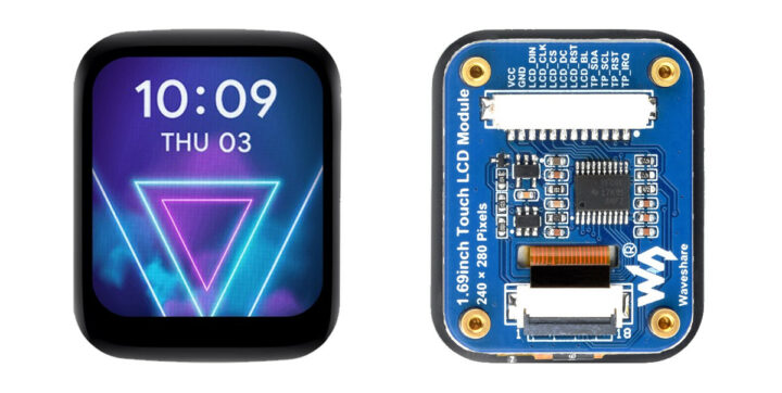 Waveshare 1.69-inch Round IPS LCD Display Module with Touch Panel