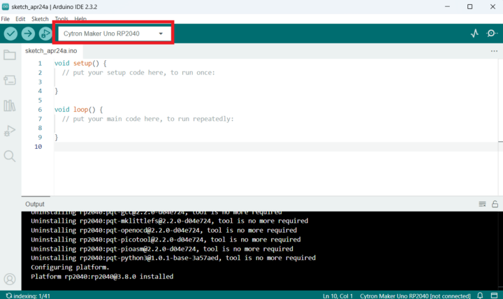 Cytron Maker UNO RP2040 Arduino IDE