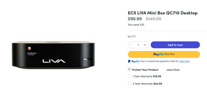 ECS LIVA Mini Box QC710 Desktop discount