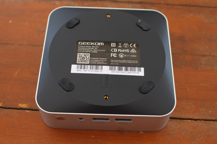 GEEKOM A8 mini PC bottom