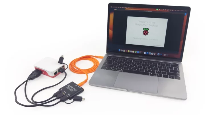 KVM-over-USB Raspberry Pi target laptop guest