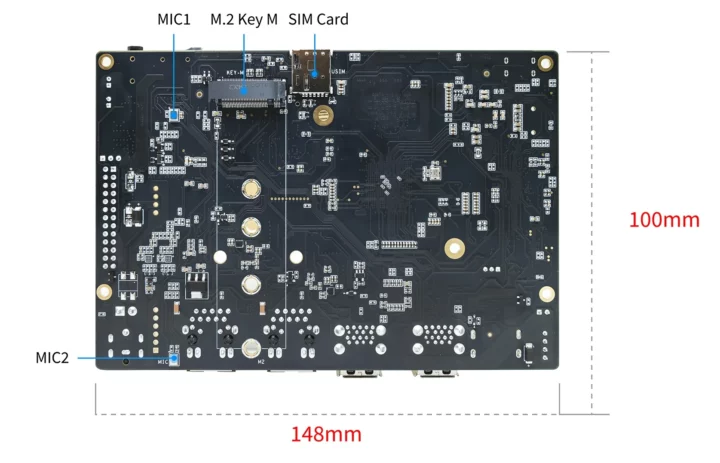 RISC-V SBC with SIM Card, M.2 Key-M socket, microphone