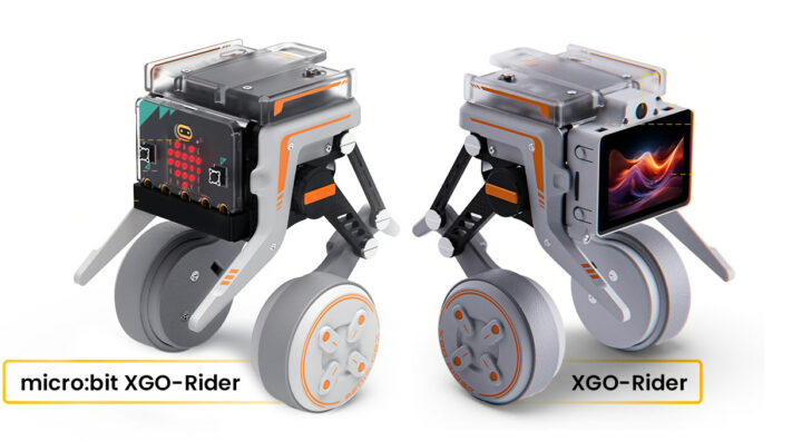 XGO-Rider self-balancing ESP32 robot with BBC micro:bit or Raspberry Pi CM4 module