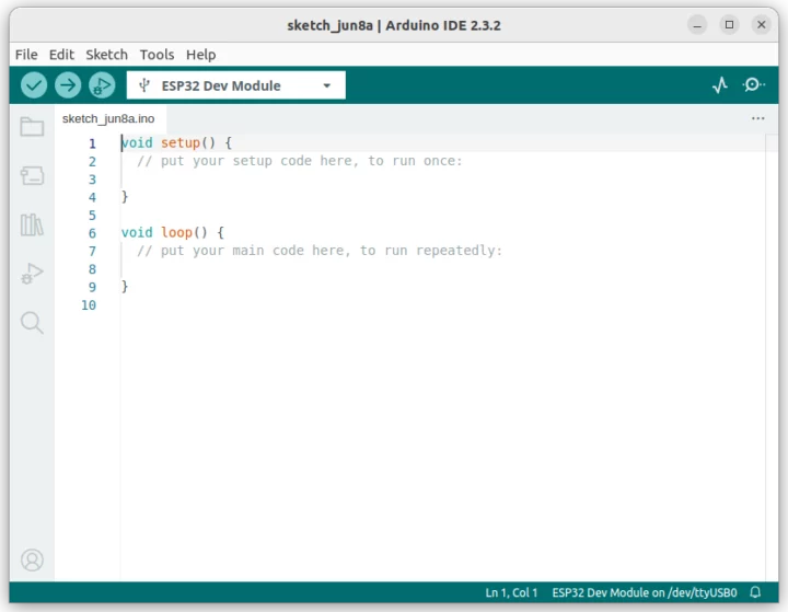 ACEBOTT QE007 Arduino IDE ESP32 Dev Module