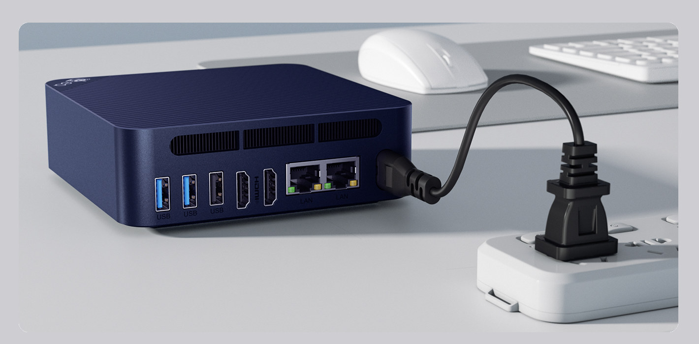 Beelink EQ13 mini PC built in power supply