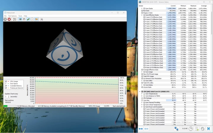 Cincoze DS-1402 HeavyLoad Stress Test on Intel Core i9-12900E