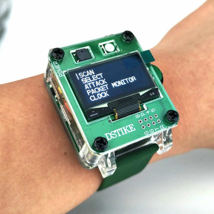 Deauther Watch X worn on wrist
