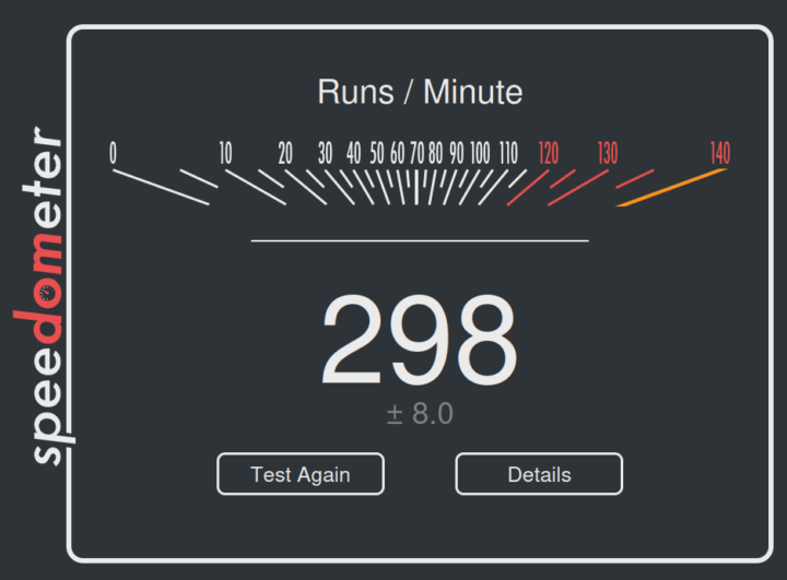 GEEKOM A8 Speedometer 2.0 Firefox Ubuntu 24.04