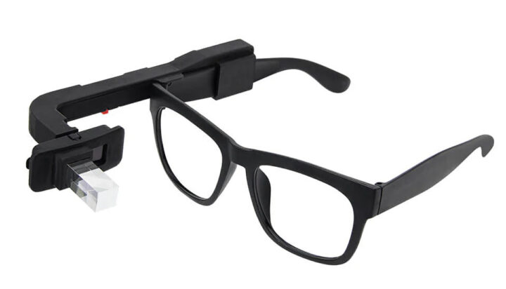 LILYGO's T-Glass is an ESP32-S3-powered wearable development platform with a smart Bosch IMU, an integrated microphone, a touch button, and a 1.1-inch full-color prism display with 126 x 126 resolution