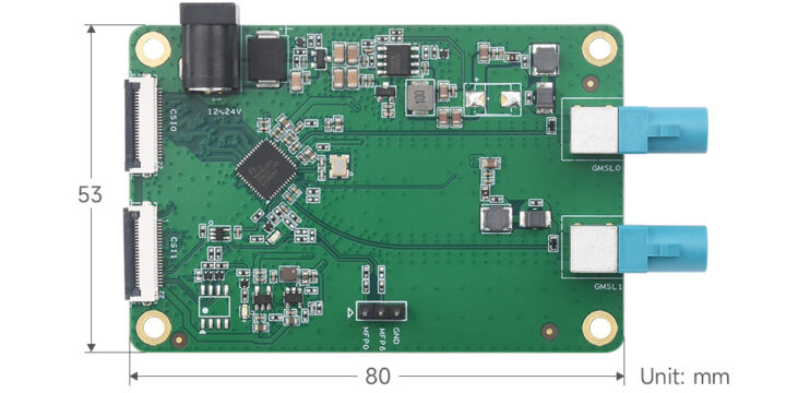 MAX9296 GMSL Camera Board details size