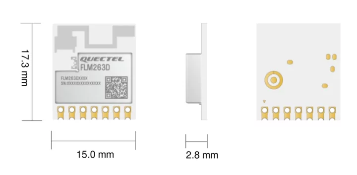 Quectel FLM263D dimensions