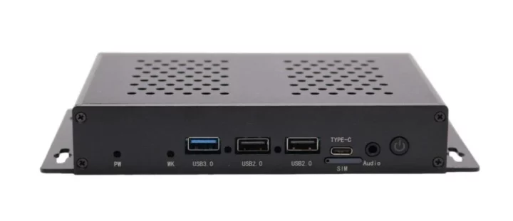 Rockchip RK3567 fanless mini PC with SIM card slot