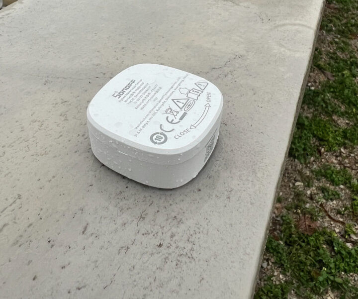 Sonoff SNZB-05P Zigbee Water Leak sensor outdoor use