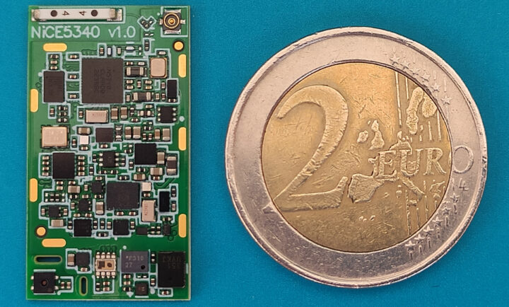 NiCE5340 SoM with nRF5340 SoC and iCE40 FPGA