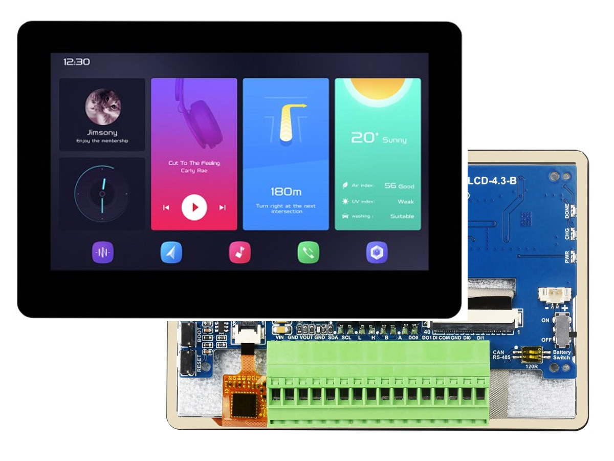 ESP32-S3 display RS485 CAN Bus terminal block