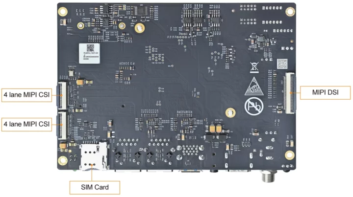 MIPI CSI and MIPI DSI connectors on digital signage board