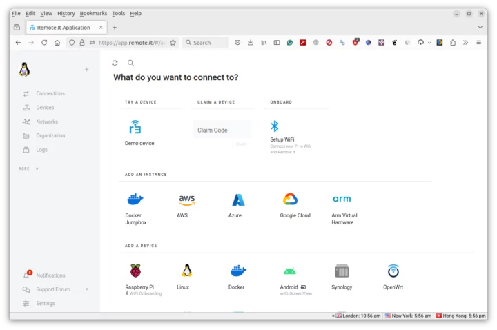 Remote.it Dashboard Setup WiFi with Bluetooth on Raspberry Pi